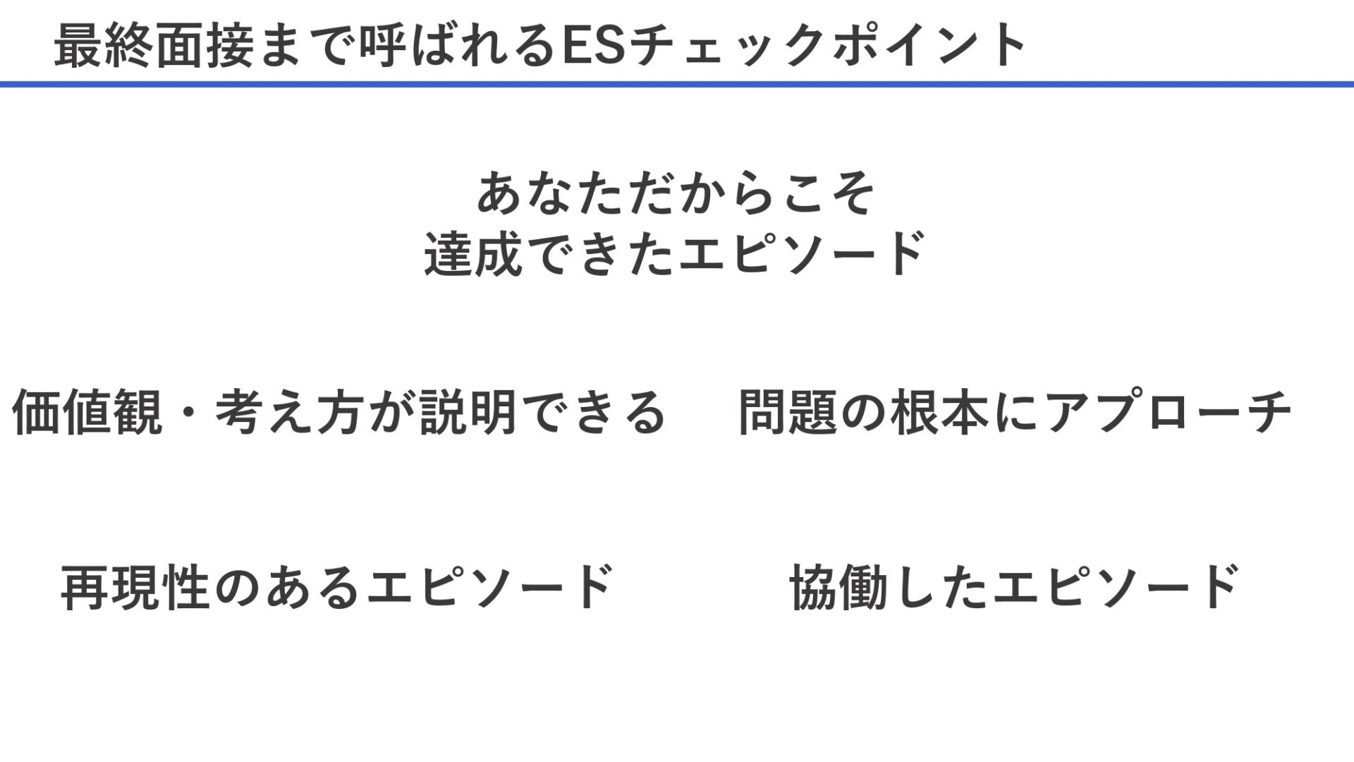 最終面接を突破するためのESチェックポイント